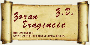 Zoran Draginčić vizit kartica